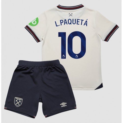 West Ham United Lucas Paqueta #10 Udebanesæt Børn 2025-26 Kortærmet (+ Korte bukser)